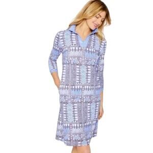 J. McLaughlin Aubina Catalina Cloth Shift Dress Size Medium Geo Print Aztec